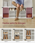 Klädstativ med skostård i country stil wolkwit