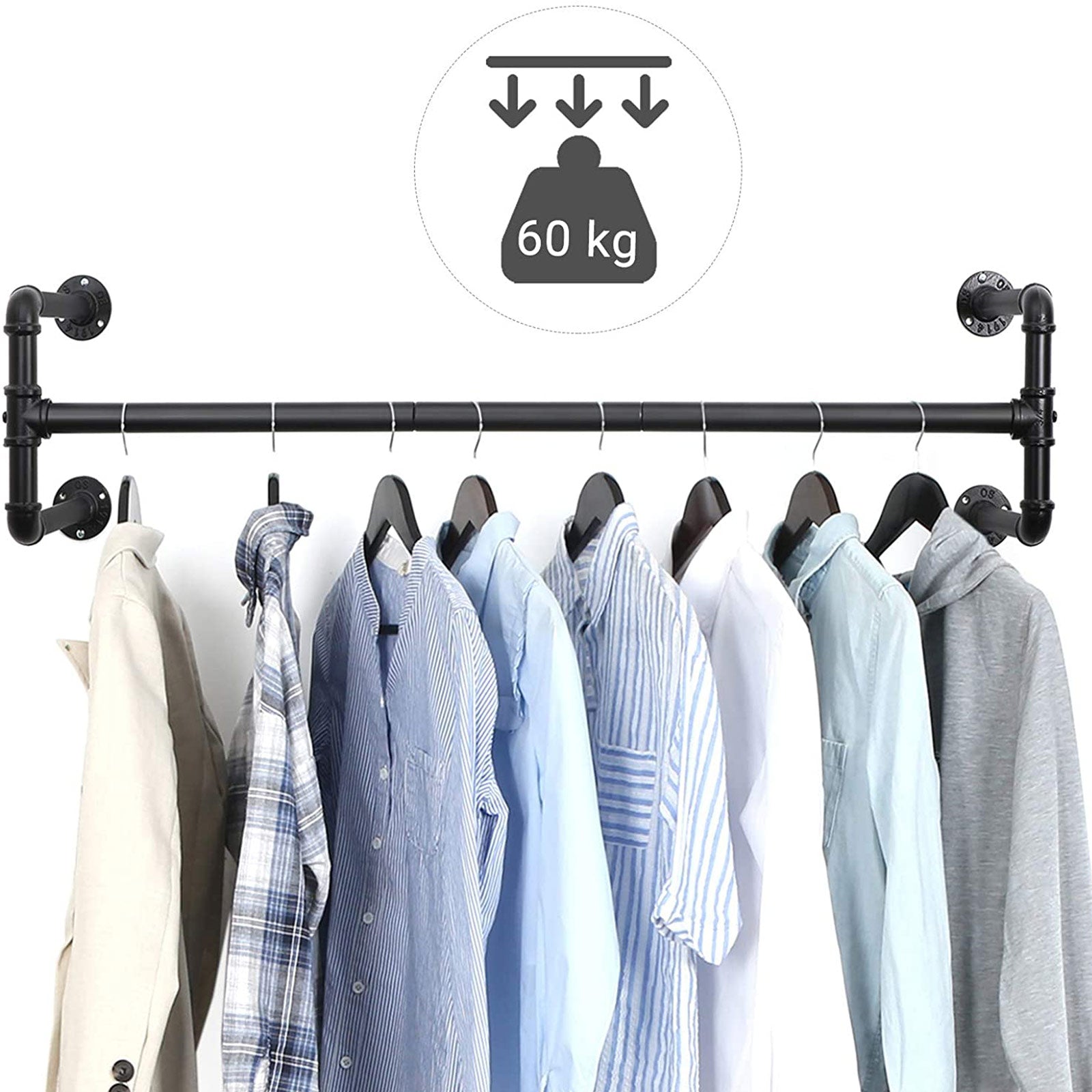 Klädställ – Heavy duty – Set om 2 – Svart