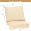 Klädsel – till trädgårdsmöbel sittdyna + ryggstöd trädgårdsstolsdynor – 60 x 60 x 15 cm 60 x 40 x 20 cm – Beige