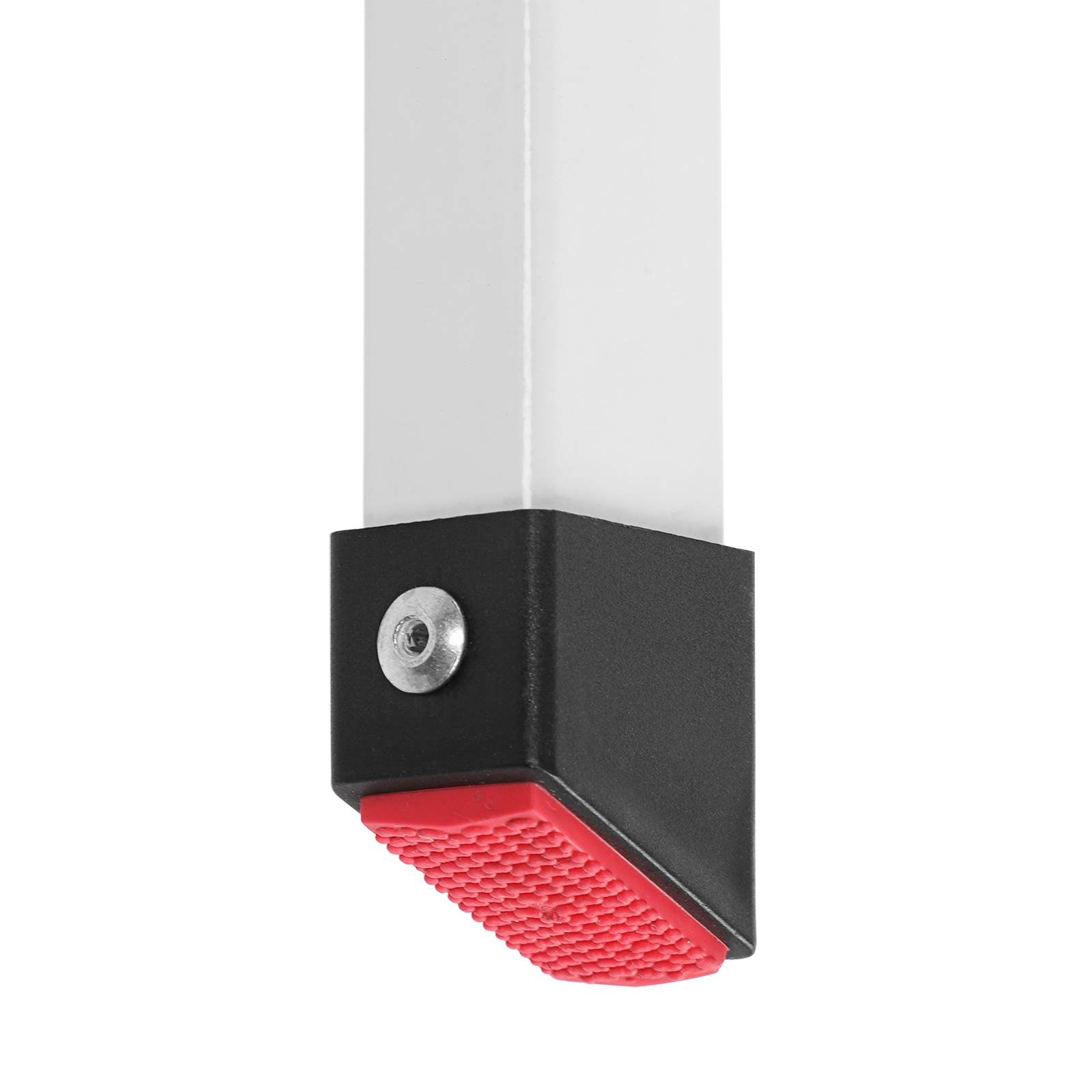 Fällbar stege – stabil och halkfri – vit-svart