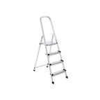 Hushållsradder - 4 nivåer - aluminium - anti -slip - silver