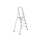 Hushållsradder - 4 nivåer - aluminium - anti -slip - silver