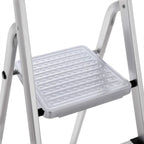Hushållsradder - 4 nivåer - aluminium - anti -slip - silver