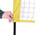 Badmintonnet - Tennisnet - Justerbar - inkl. Ram och väska - gul