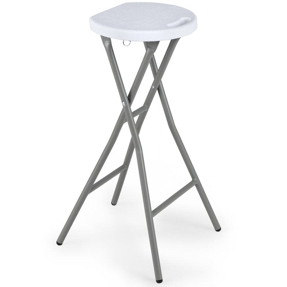 Hopfällbar – barstol med HDPE‑sits och inbyggt bärhandtag, max belastning – 150 kg