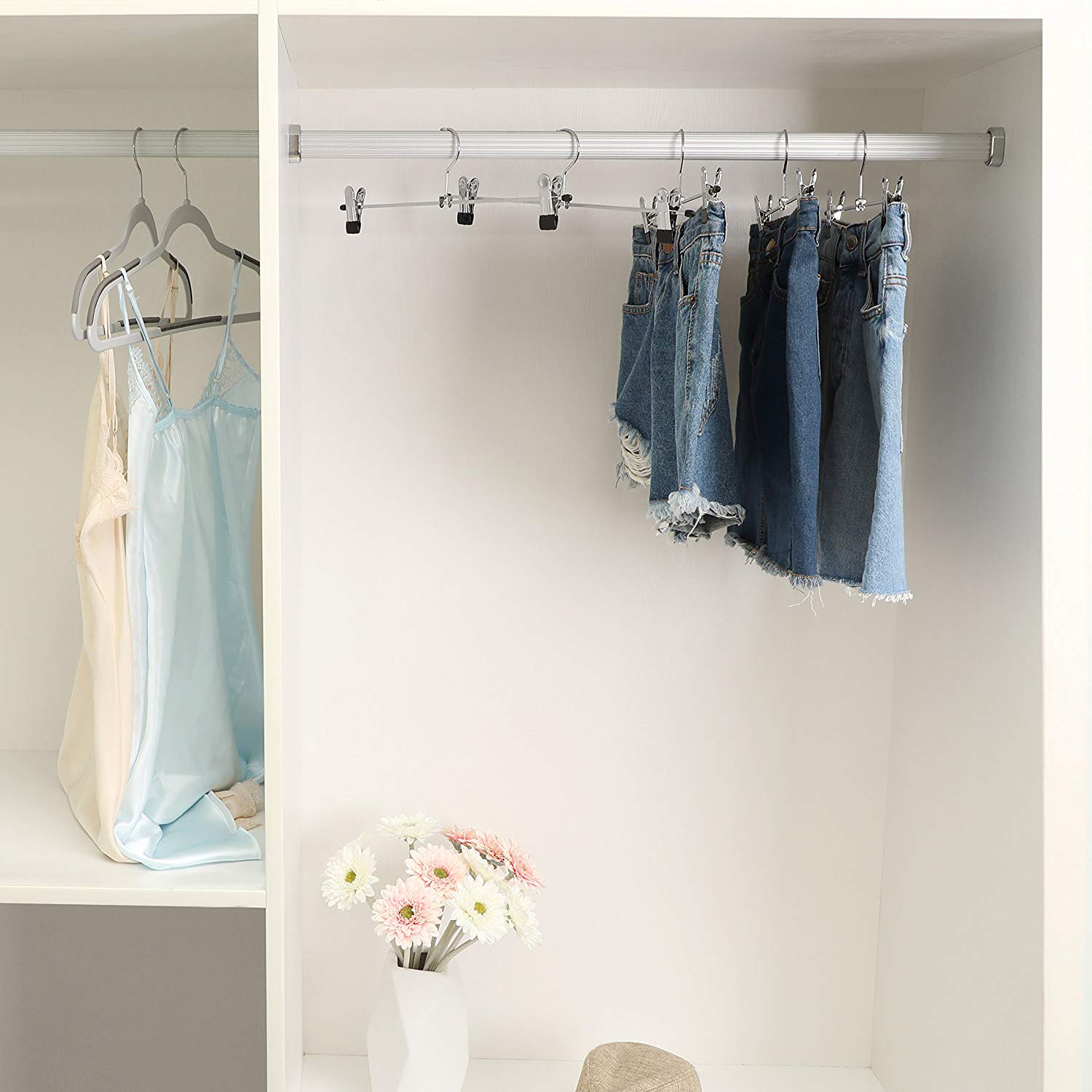 Klädhängare - byxor hängare - metall - anti -glid - uppsättning av 20