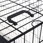 Hundbur - bänk - vikbar - svart