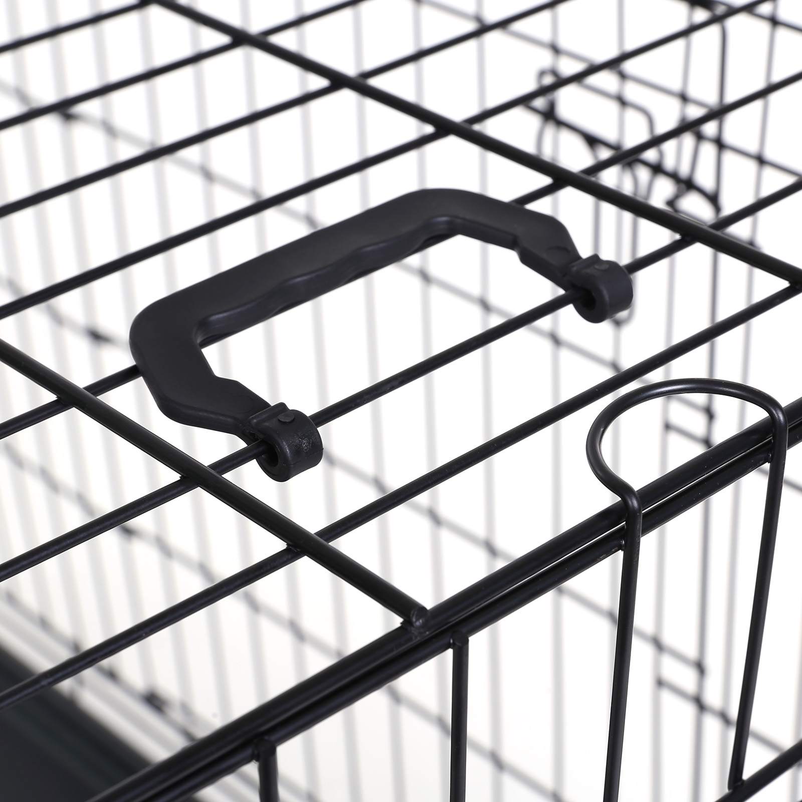 Hundbur - bänk - vikbar - svart