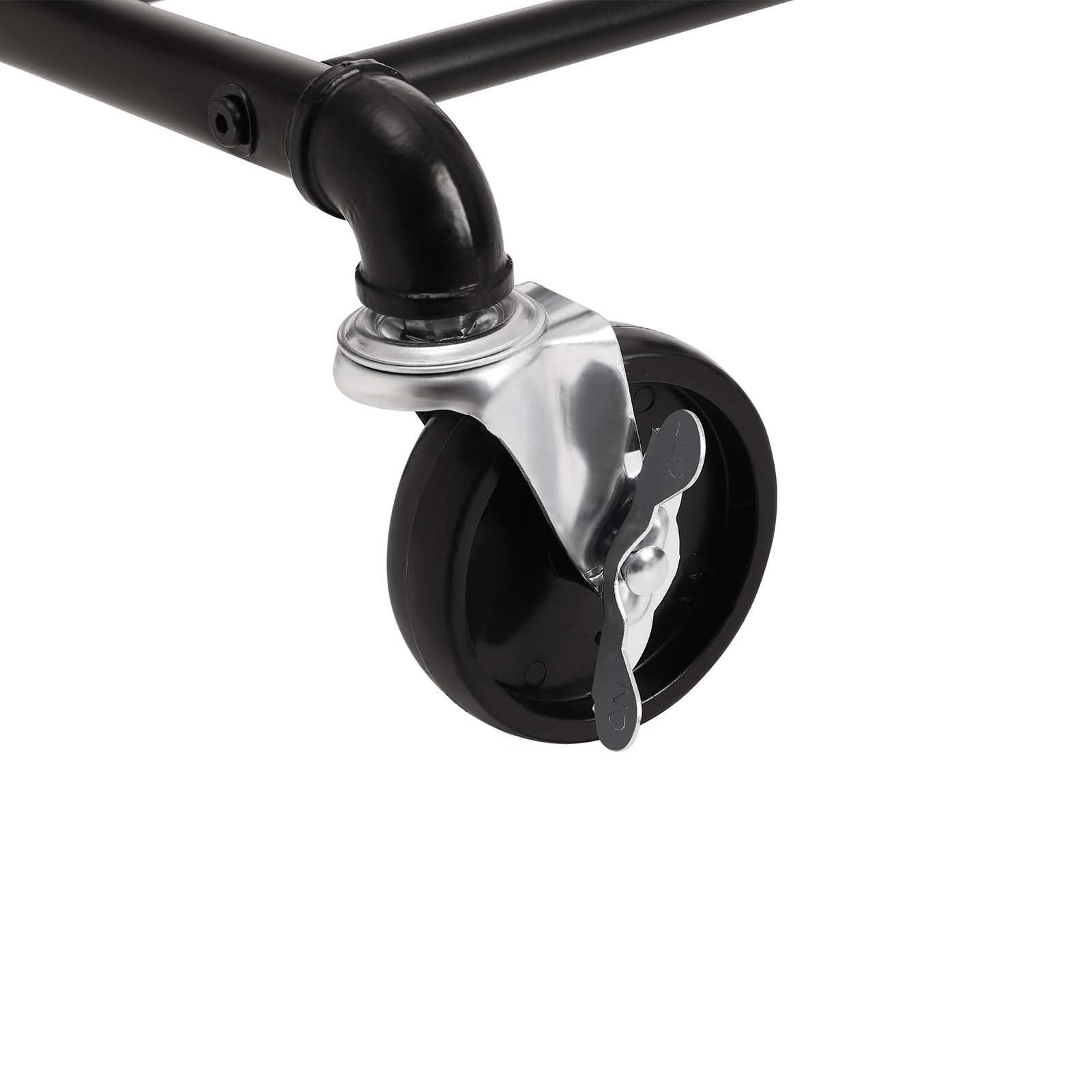 Klädställ - Industriell design - kappställ - med klädstång - upp till 90 kg - svart