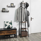 Coat Rack - Industrial Design - Med 3 hyllor - vintage -stil
