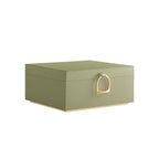 Smyckesbox - 2 nivåer - med handtag - flexibel smyckesfack - svart