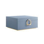 Smyckesbox - 2 nivåer - med handtag - flexibel smyckesfack - svart