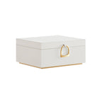 Smyckesbox - 2 nivåer - med handtag - flexibel smyckesfack - svart