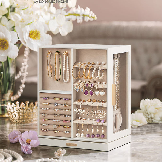 Smyckeskrin – rymlig öppen design – molnvit