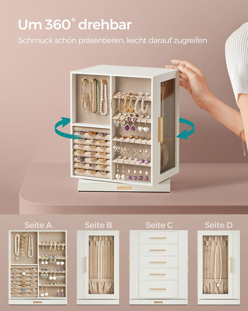 Smycken box-rymlig-open design-gift idé-wolkwit