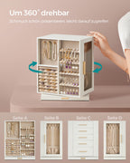 Smycken box-rymlig-open design-gift idé-wolkwit