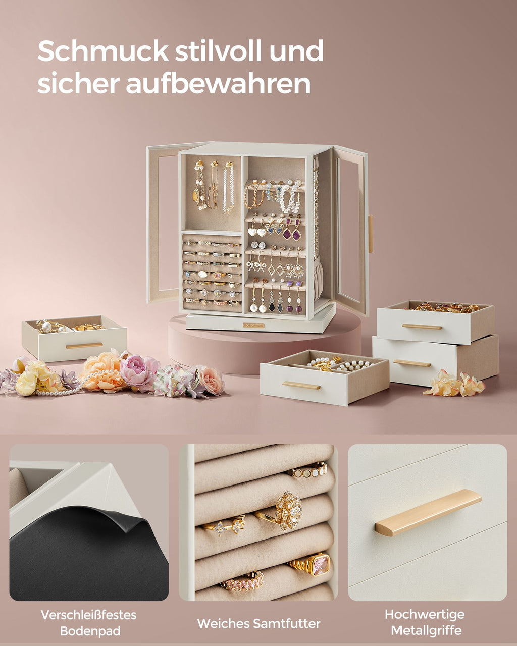 Smycken box-rymlig-open design-gift idé-wolkwit