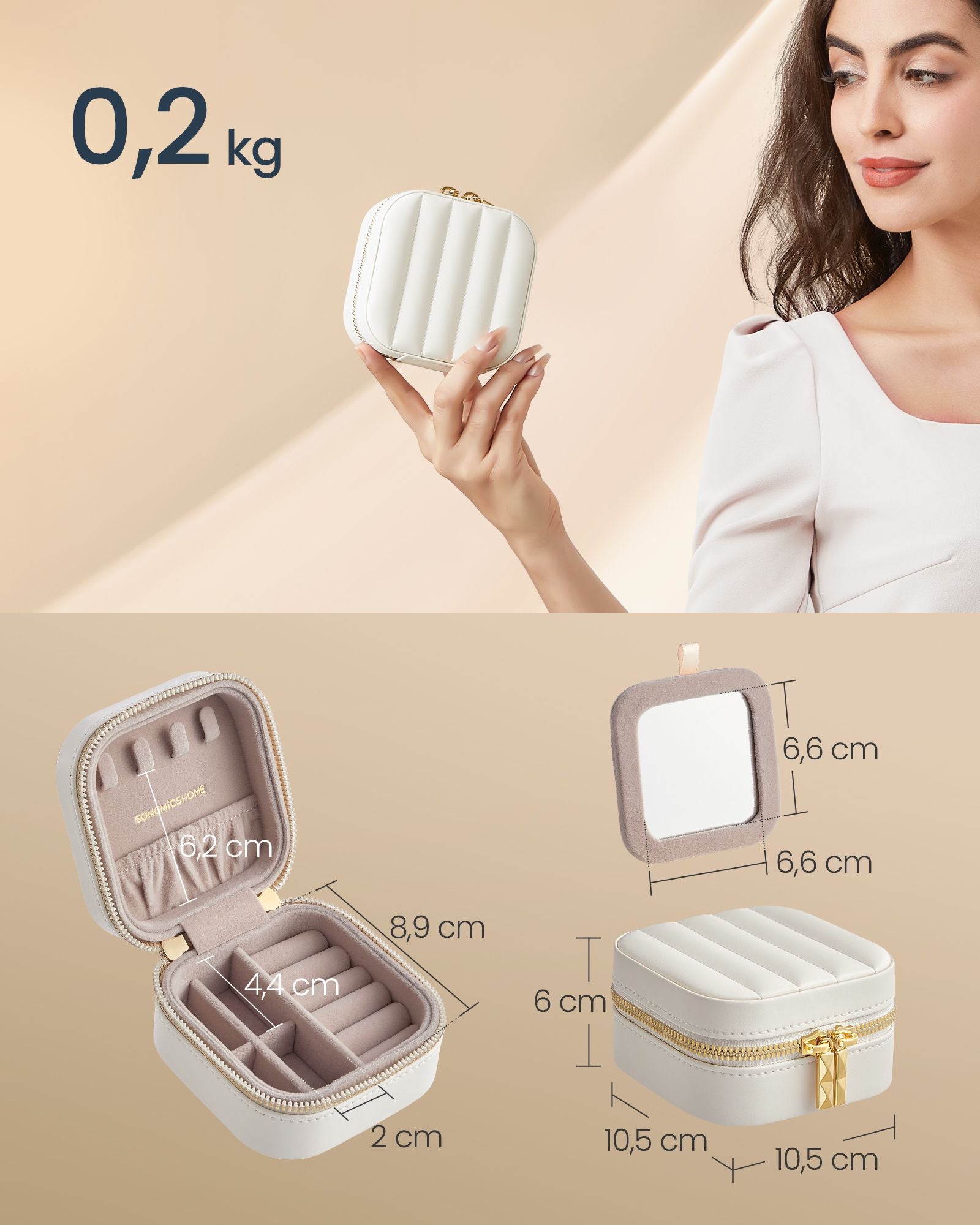 Songmics Home Anah Collection - Smyckeslådor Wolk White