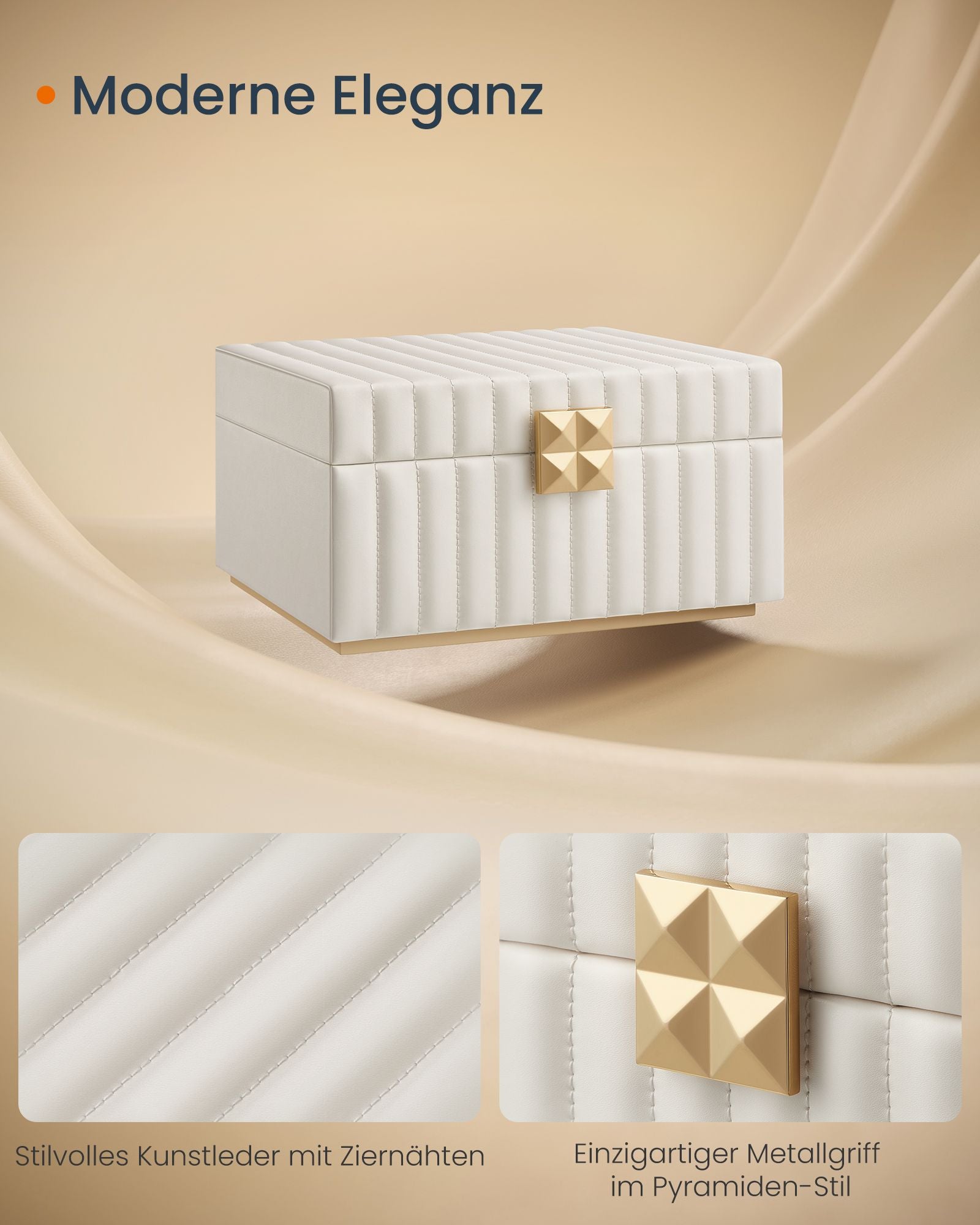 Anah Collection Jewelry Box 2 nivåer, med spegel
