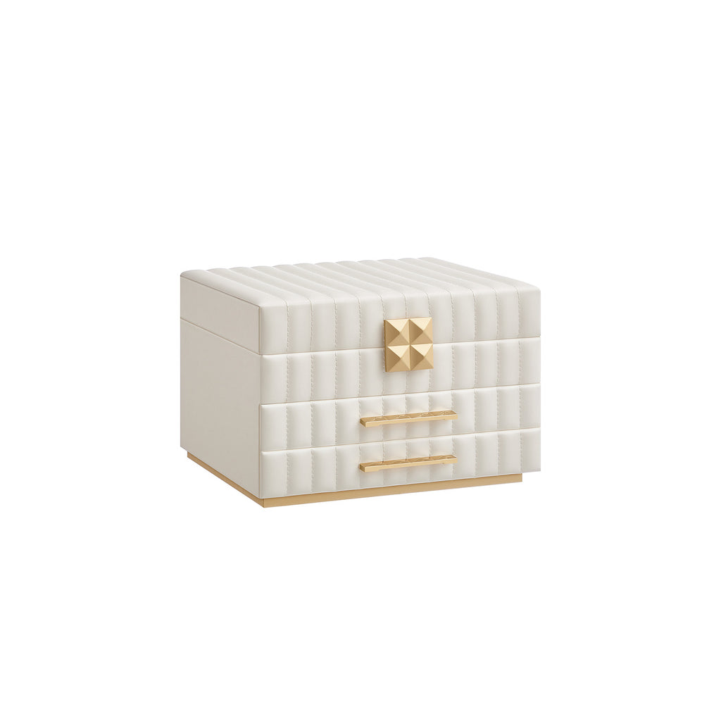 Songmics Home Anah Collection - Smyckeslådor med spegel 3 nivåer Wolkwit