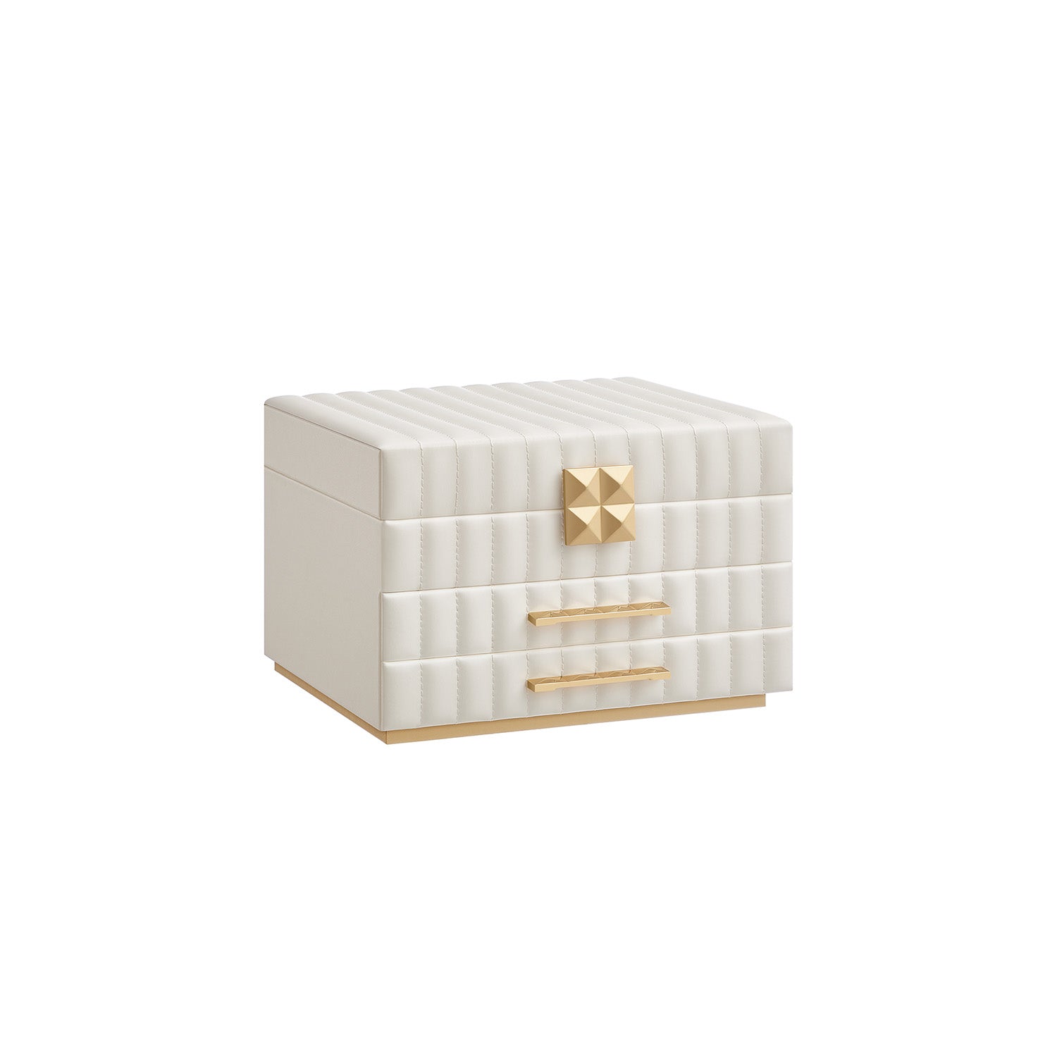 Songmics Home Anah Collection - Smyckeslådor med spegel 3 nivåer Wolkwit