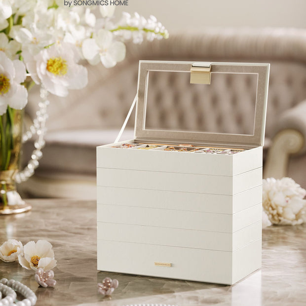 Smyckeskrin – 6 nivåer – molnvit