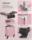 Kosmetisk stam-3-i-1 makeup case-pastel rosa