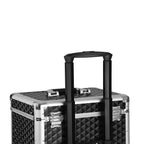 Make -Up Suitcase - Professional Trolley - Hairdressing Case with 4 Wheels - Svart