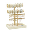 Sieradenstandaard - 15 x 22 x 29,2 cm - afneembare ringhouder - witgoud - 0,6 kg