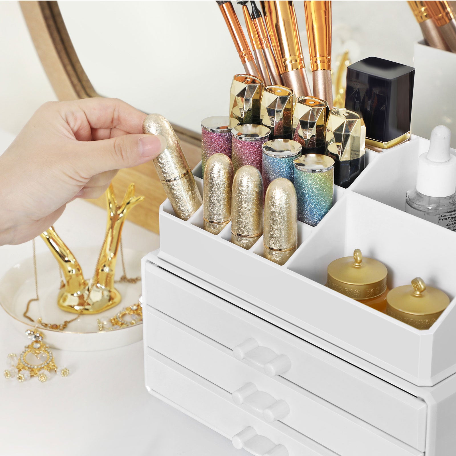 Make-up arrangörvit akryl