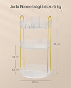 Make-up Organizer-3 nivåer-gåva idétransparent