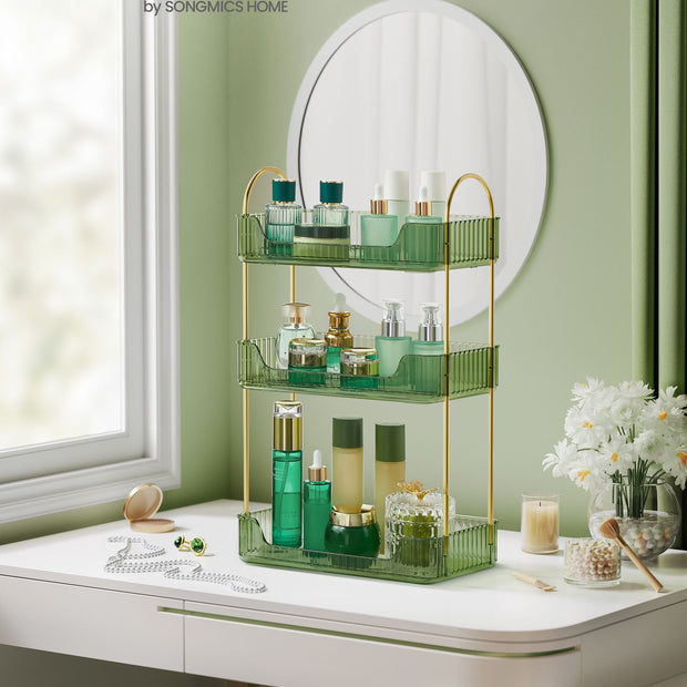 Sminkorganisator – snygg och praktisk – ljusgrön