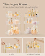 Rektangulär make-up arrangör-gåva idétransparent