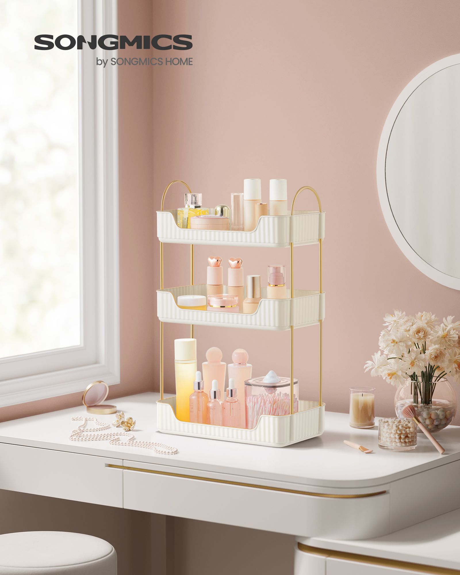 Rektangulär make-up arrangör-gåva idé-wolkwit