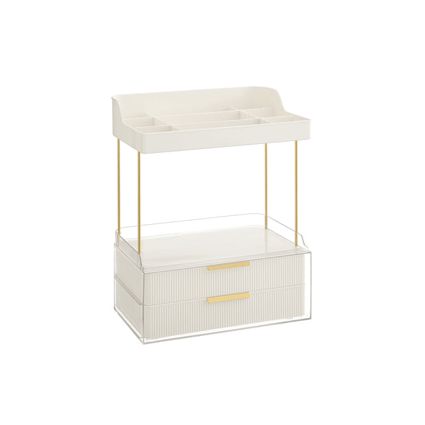 Makeup Organizer – 4 nivåer – Molnvit