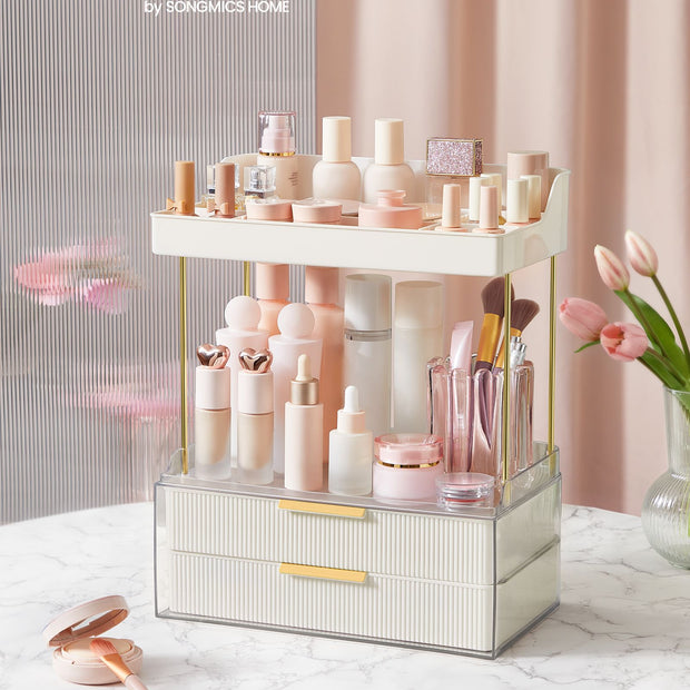 Makeup Organizer – 4 nivåer – Molnvit