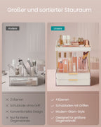 Make-Up Organizer 4 nivåer 20 x 32 x 39,1 cm, Wolkwit