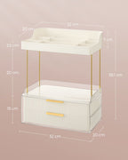 Make-Up Organizer 4 nivåer 20 x 32 x 39,1 cm, Wolkwit