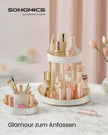 Make-Up Organizer Roterbar med extra bricka Vitguld