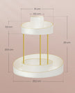 Make-Up Organizer Roterbar med extra bricka Vitguld
