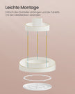 Make-Up Organizer Roterbar med extra bricka Vitguld