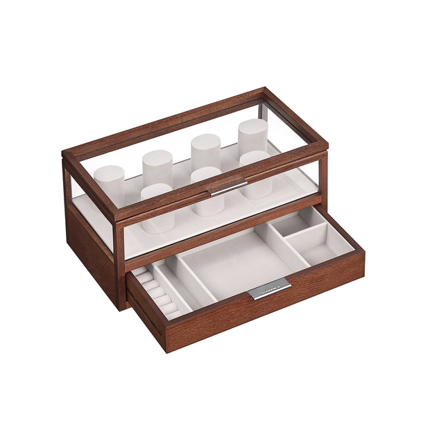 Klocklåda – 2 nivåer – 7 klockkuddar – kaffebrun