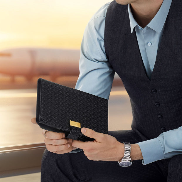 Klockväska – för på språng – bläcksvart