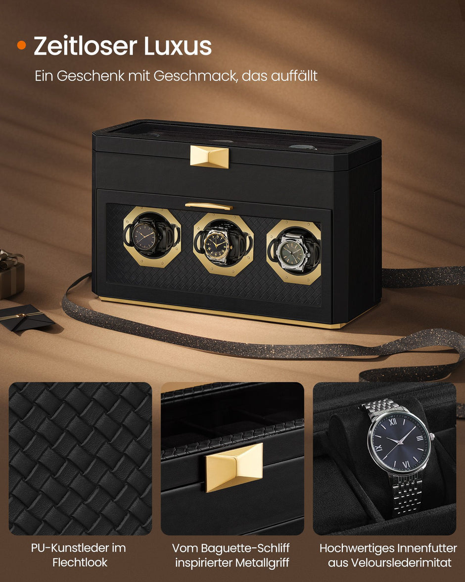 Klockbox – för 9 klockor – bläcksvart