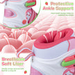 Justerbara – barninlineskor i storlekar med lysande hjul L – 4 – Rosa