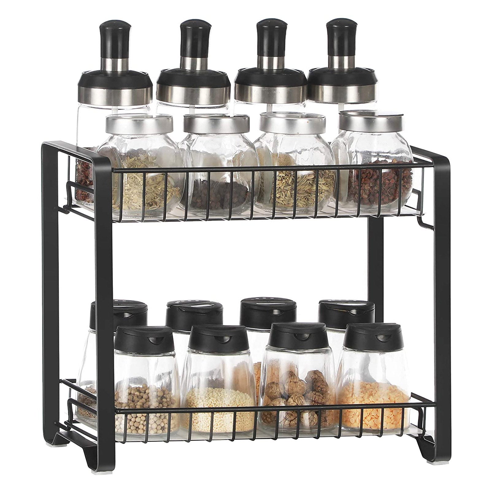 Ört rack - köksställ - bänkskivanarrangör - badrumsställ - svart