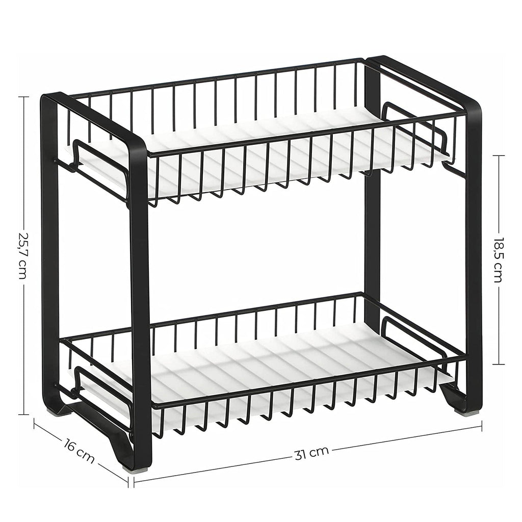 Ört rack - köksställ - bänkskivanarrangör - badrumsställ - svart