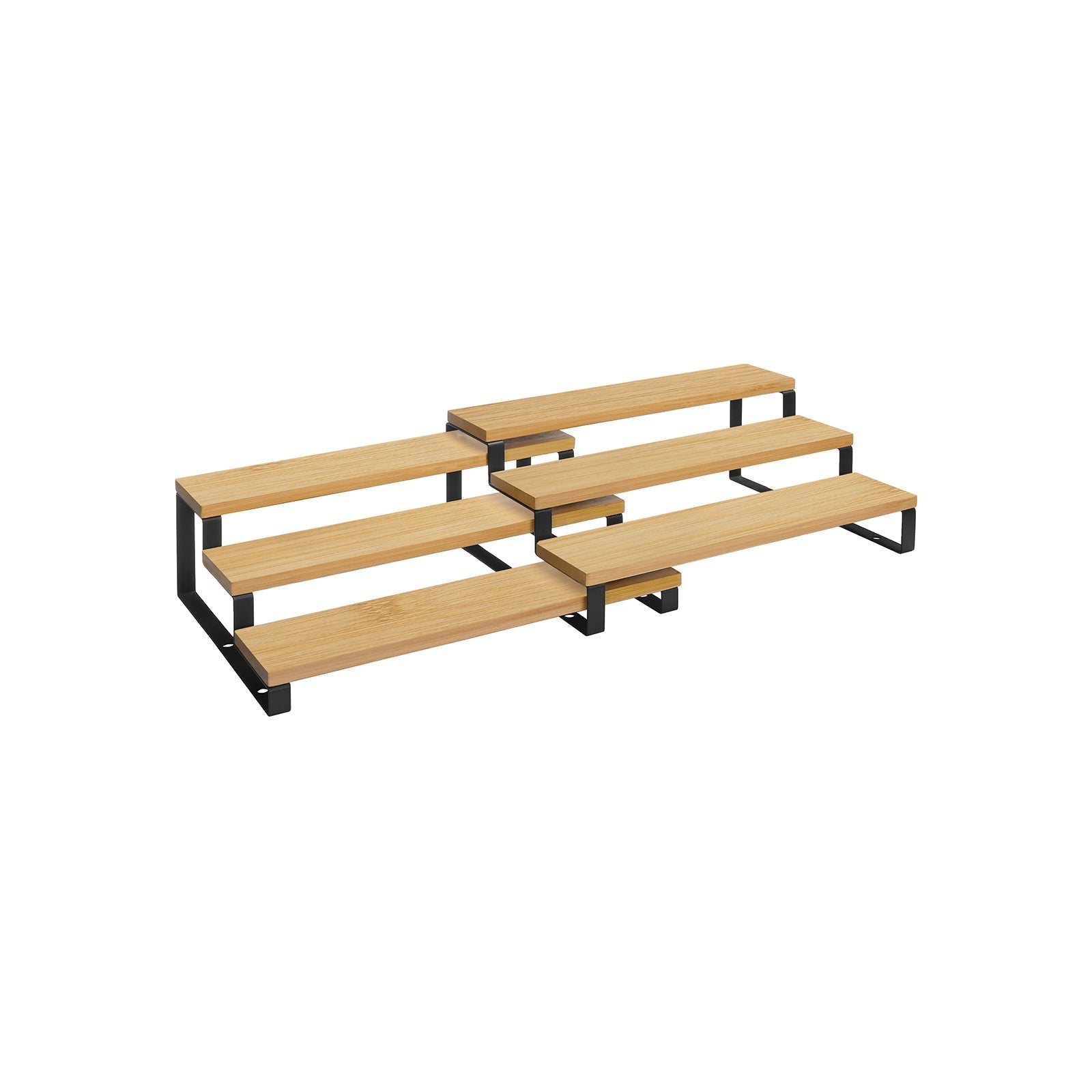 Kryddställ – Utdragbar design – Set om 2 – Natur/svart