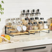 Kryddställ – Utdragbar design – Set om 2 – Natur/svart