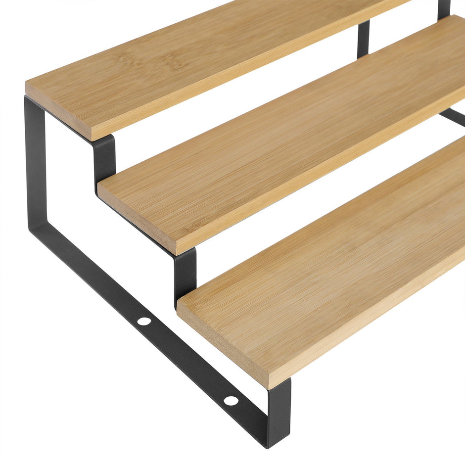 Kryddställ – Utdragbar design – Set om 2 – Natur/svart
